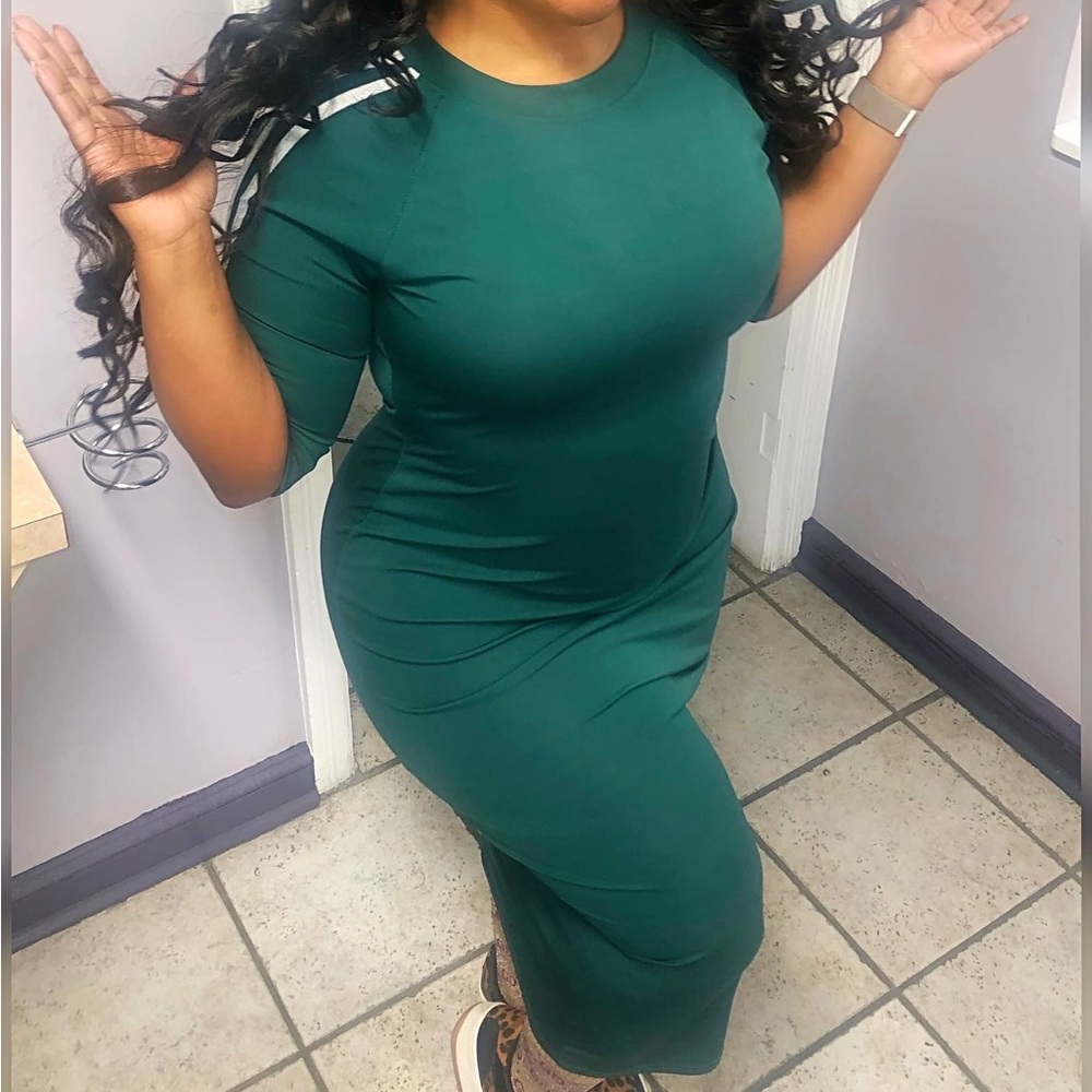 Maxi capped sleeve dress